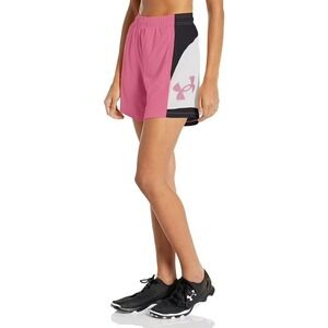 Under Armour Women's  Size S Basketball Shorts Pink Black White Colorblock